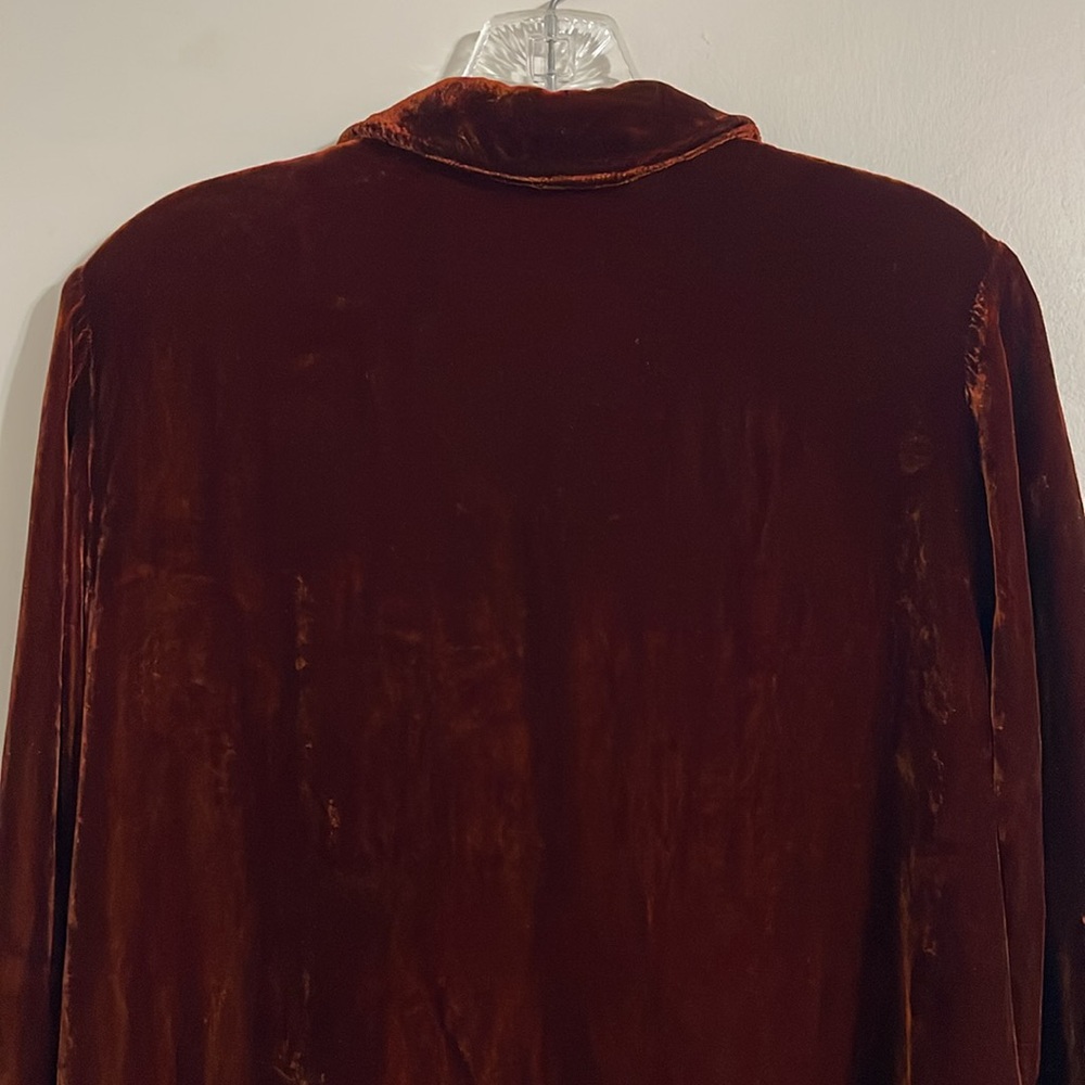 Easy Shirt by cut loose women’s button down velour blouse XS - Picture 6 of 9